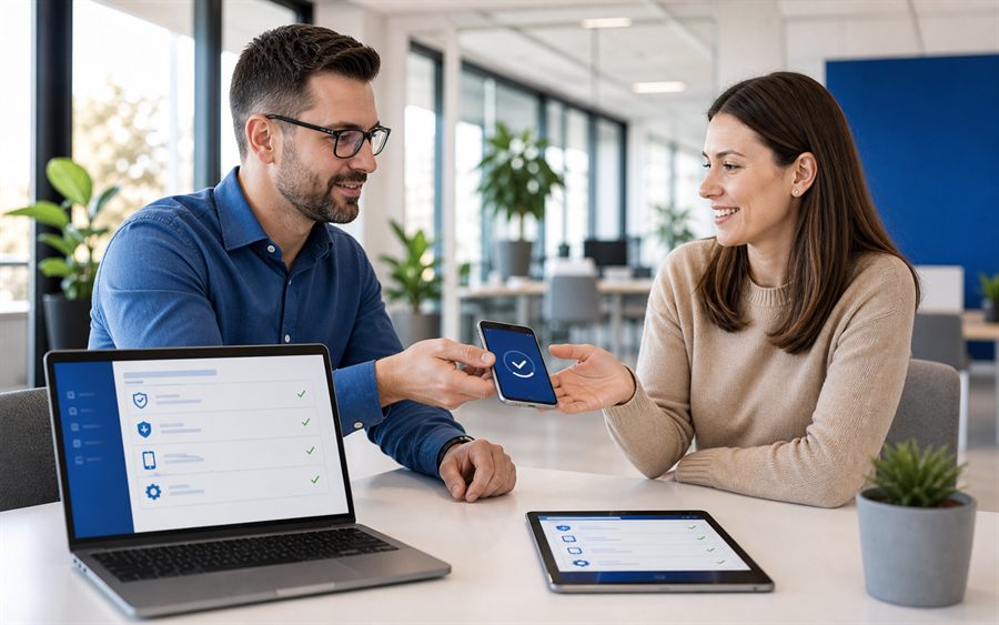 Microsoft Intune Kurs mit verwaltetem Smartphone, Laptop und Tablet
