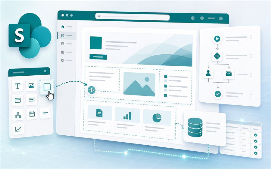 Kursbild zur SharePoint Anwender Schulung mit SharePoint Designer, Dokumentenmanagement, Webparts und Workflow-Automatisierung